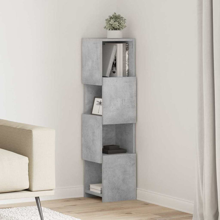 Hjørneskab 25,5x25x102cm Konstrueret træ Beton Grå
