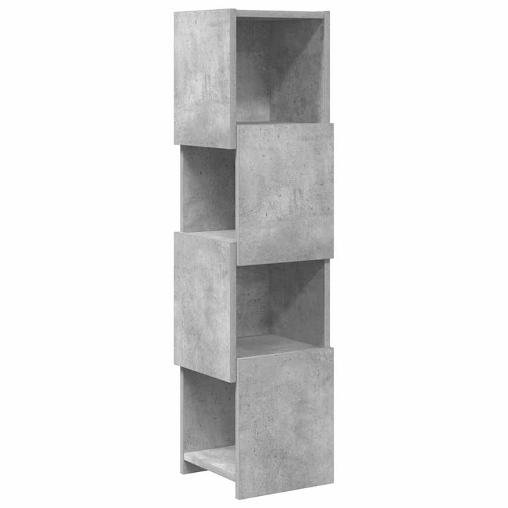 Hjørneskab 25,5x25x102cm Konstrueret træ Beton Grå