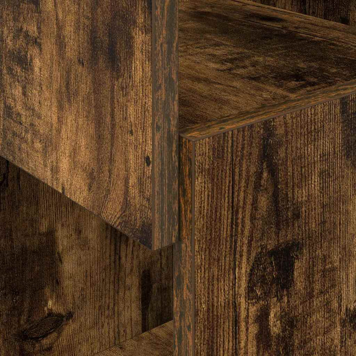 Hjørneskab 25,5x25x102cm Konstrueret træ Røget eg