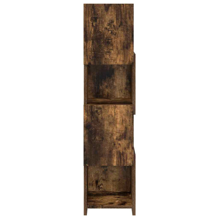 Hjørneskab 25,5x25x102cm Konstrueret træ Røget eg
