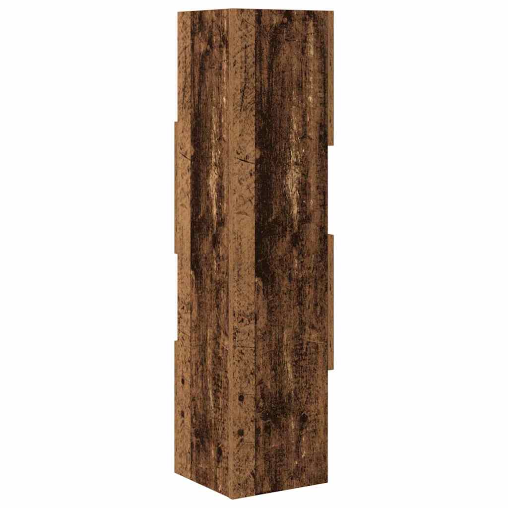 Hjørneskab Gammelt træ 25,5x25x102cm Konstrueret træ