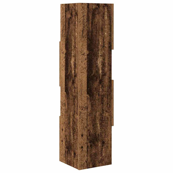 Hjørneskab Gammelt træ 25,5x25x102cm Konstrueret træ
