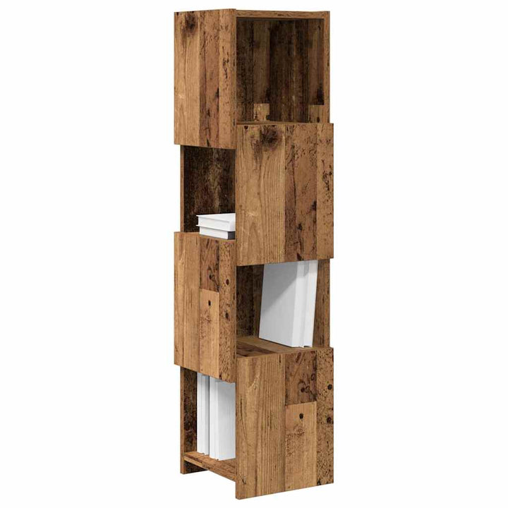 Hjørneskab Gammelt træ 25,5x25x102cm Konstrueret træ