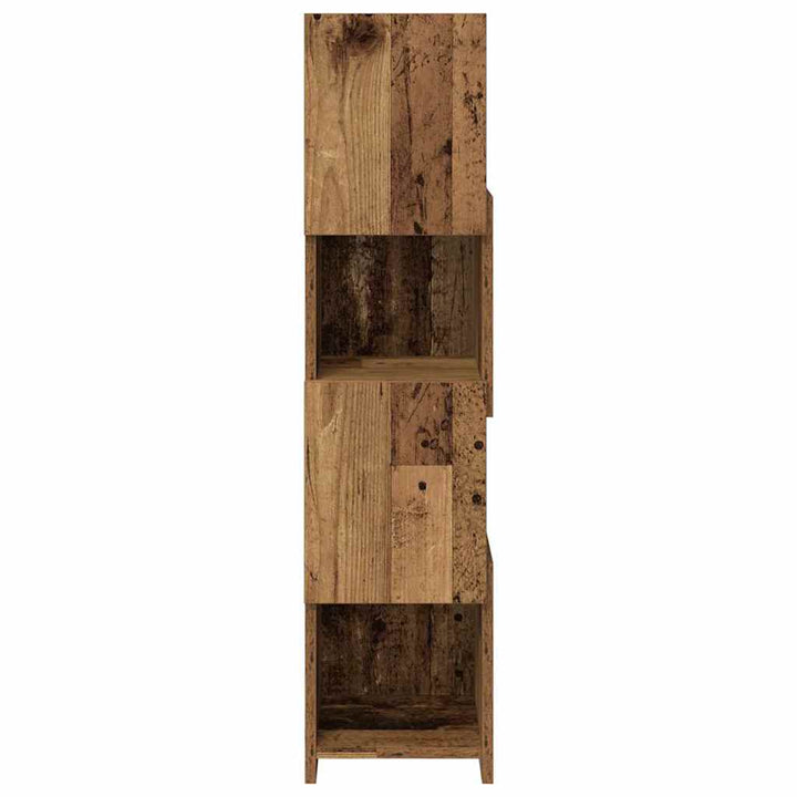 Hjørneskab Gammelt træ 25,5x25x102cm Konstrueret træ