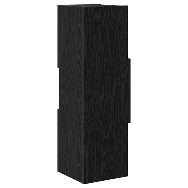 Hjørneskab 25,5x25x80cm Konstrueret træ Sort eg