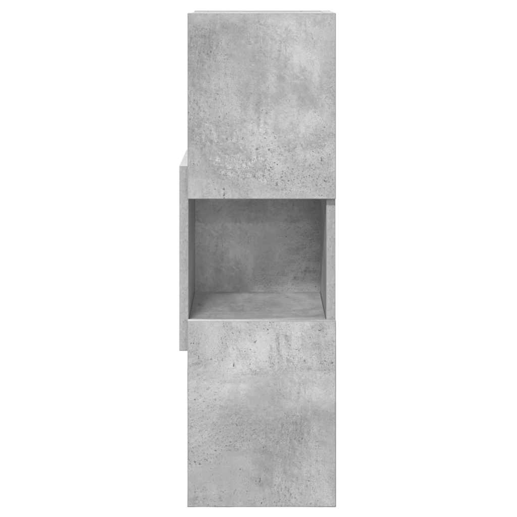 Hjørneskab 25,5x25x80cm Konstrueret træ Beton Grå