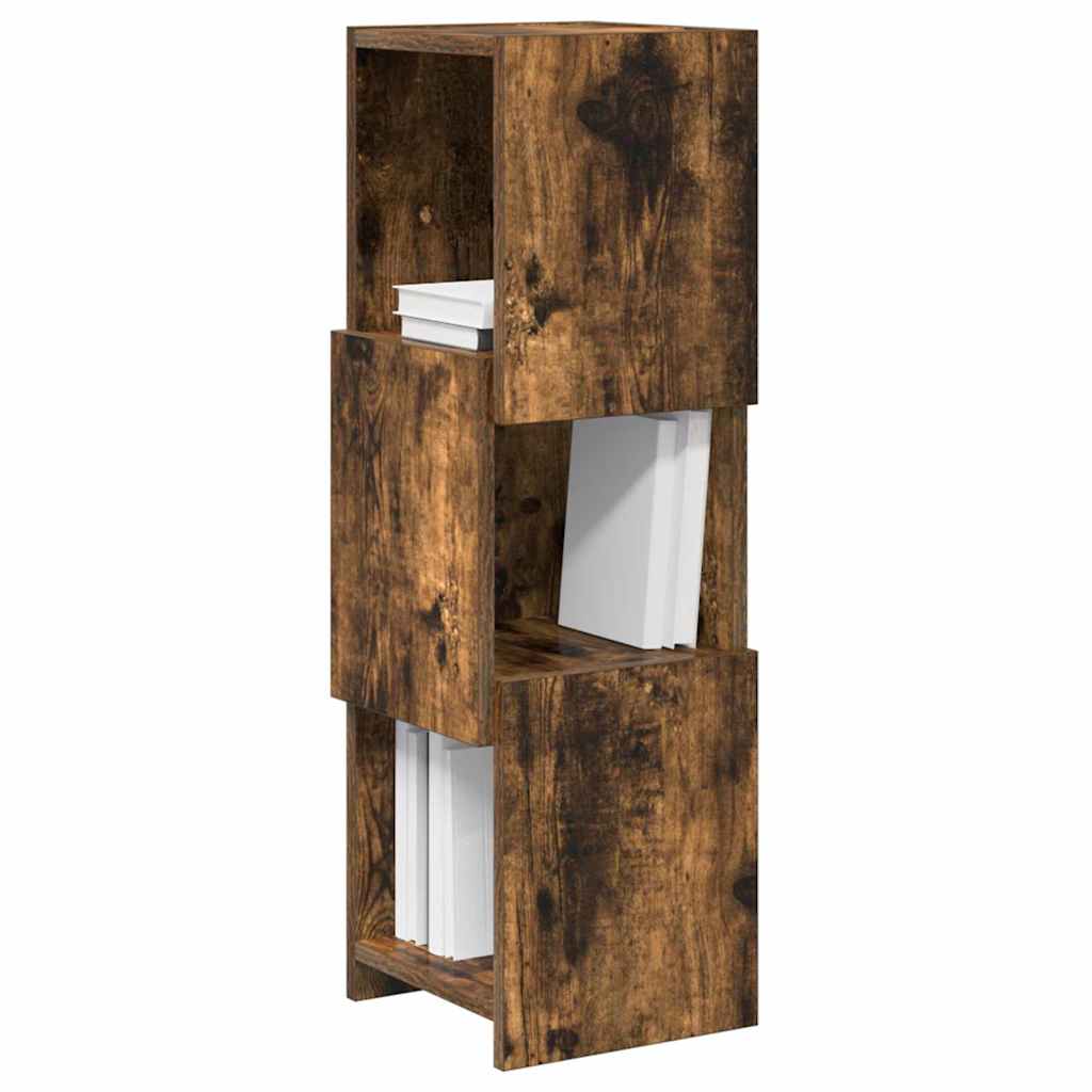 Hjørneskab 25,5x25x80cm Konstrueret træ Røget eg