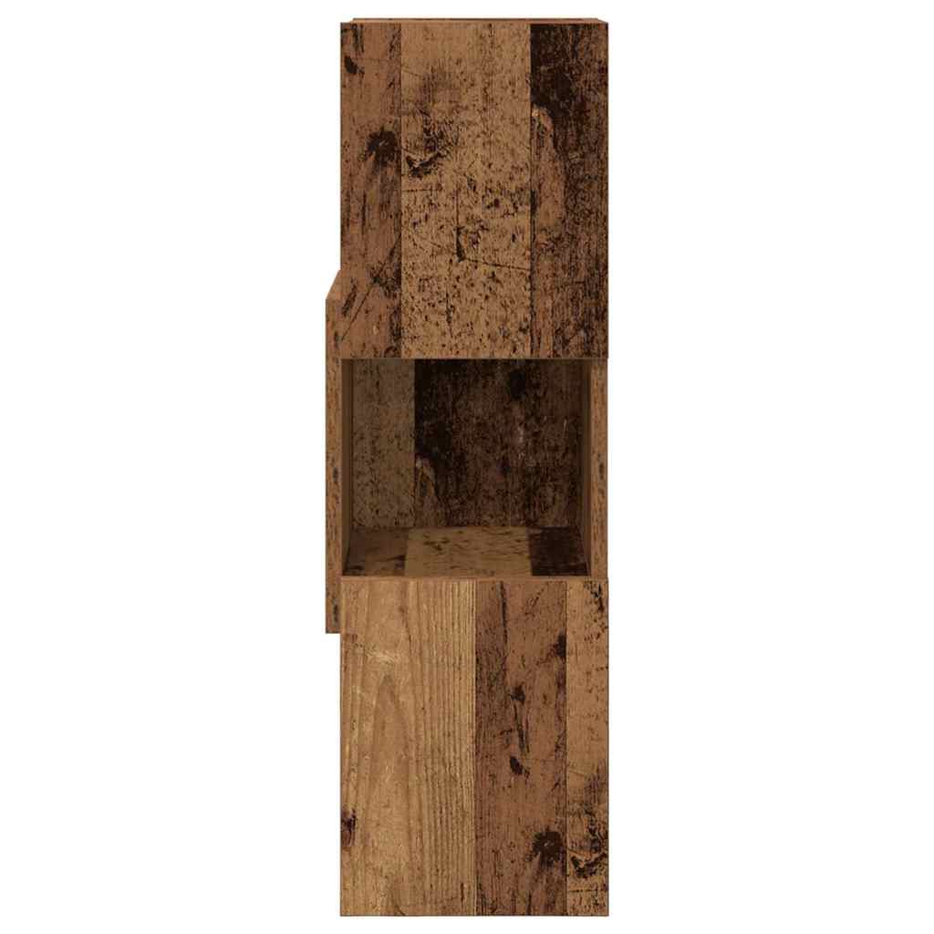 Hjørneskab Gammelt træ 25,5x25x80cm Konstrueret træ