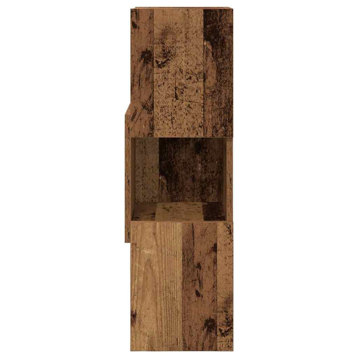 Hjørneskab Gammelt træ 25,5x25x80cm Konstrueret træ