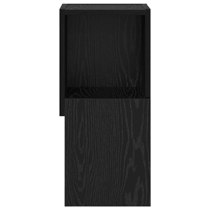 Hjørneskab 25,5x25x55cm Konstrueret træ Sort eg