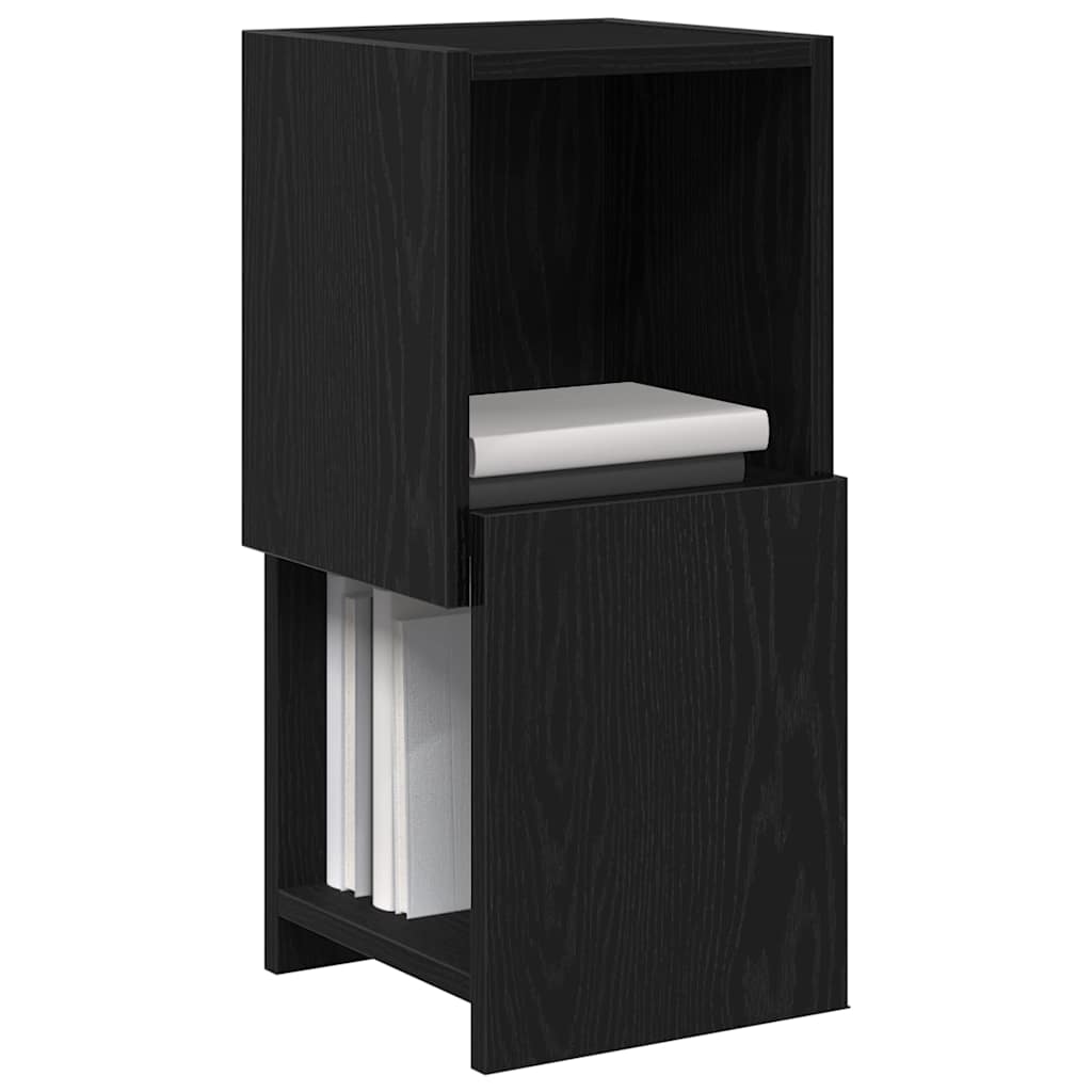 Hjørneskab Sort eg 25,5x25x55cm Konstrueret træ