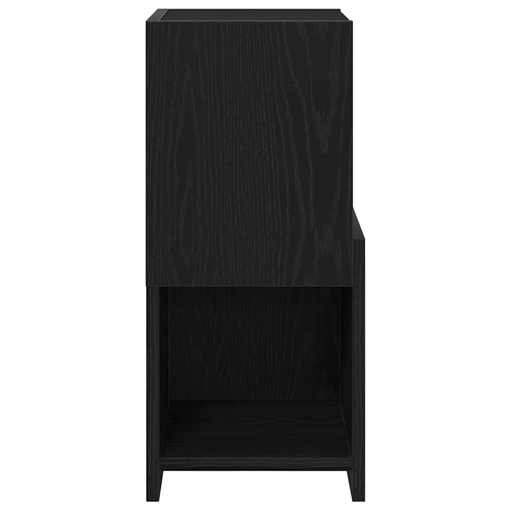 Hjørneskab 25,5x25x55cm Konstrueret træ Sort eg