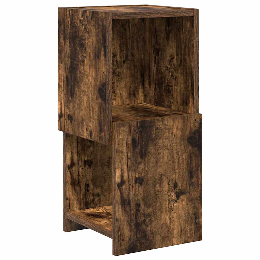 Hjørneskab 25,5x25x55cm Konstrueret træ Røget eg