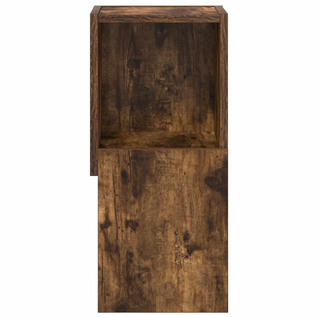 Hjørneskab 25,5x25x55cm Konstrueret træ Røget eg