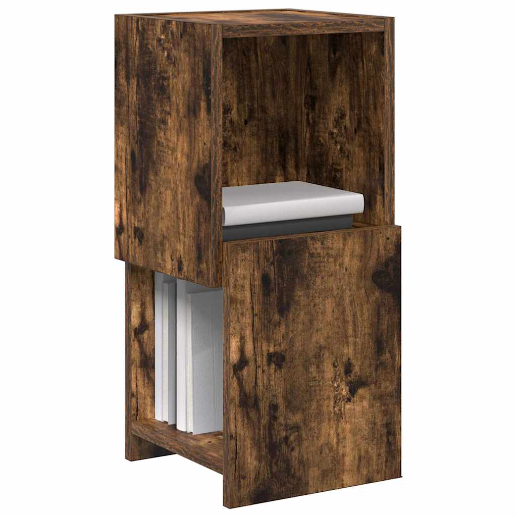 Hjørneskab 25,5x25x55cm Konstrueret træ Røget eg