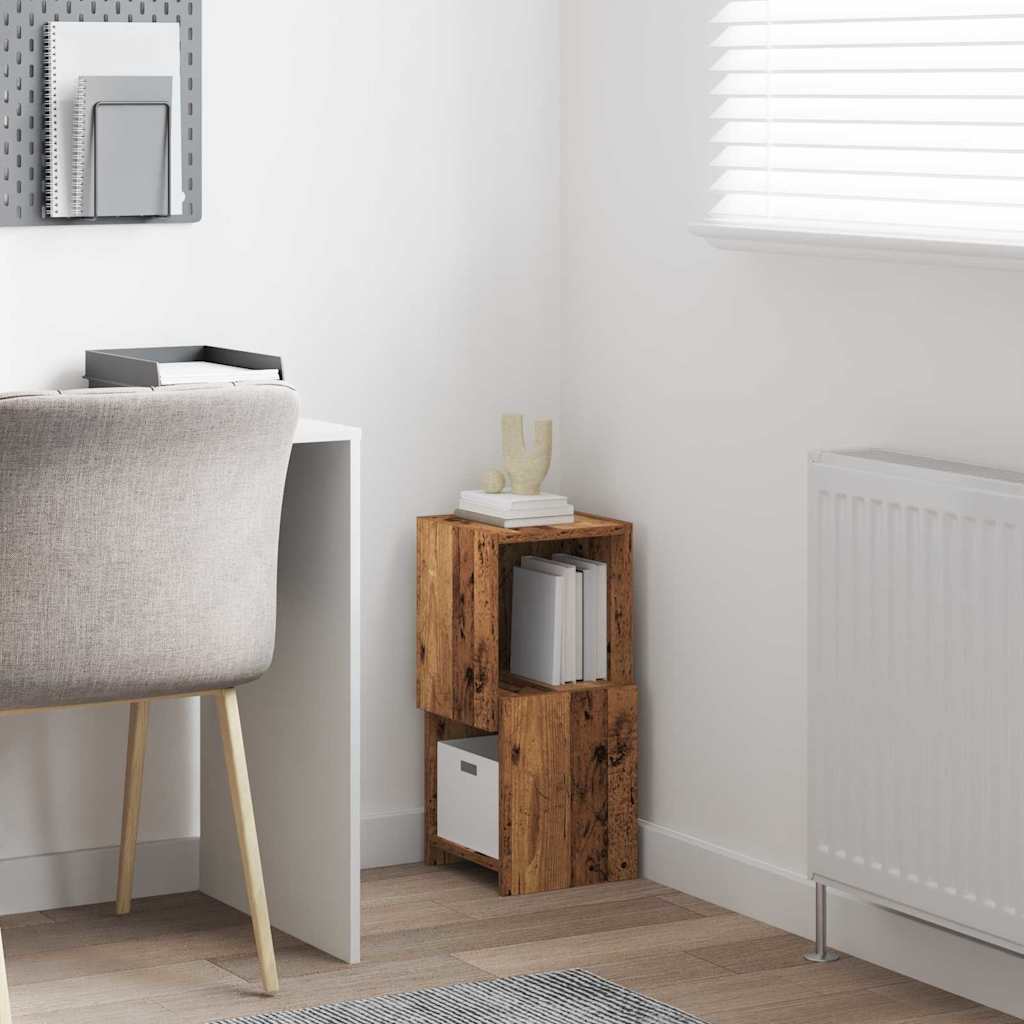 Hjørneskab Gammelt træ 25,5x25x55cm Konstrueret træ