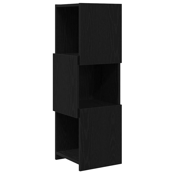 Hjørneskab Sort eg 30,5x30x95cm Konstrueret træ