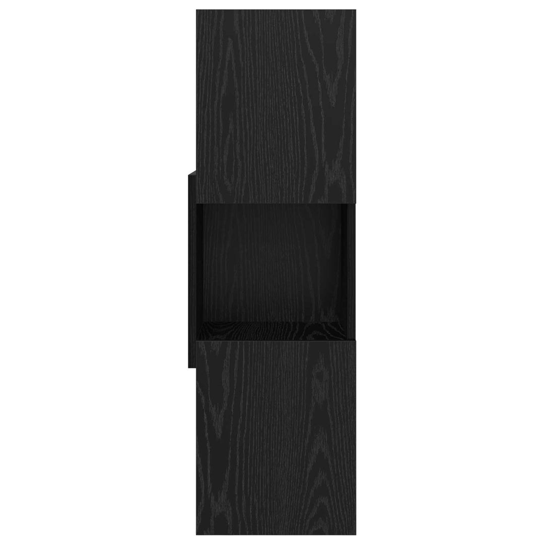 Hjørneskab Sort eg 30,5x30x95cm Konstrueret træ