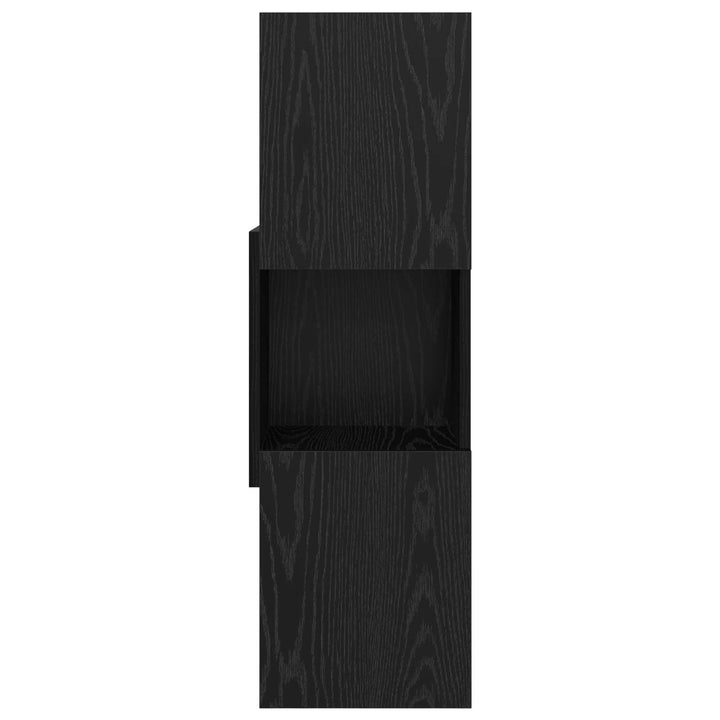 Hjørneskab Sort eg 30,5x30x95cm Konstrueret træ