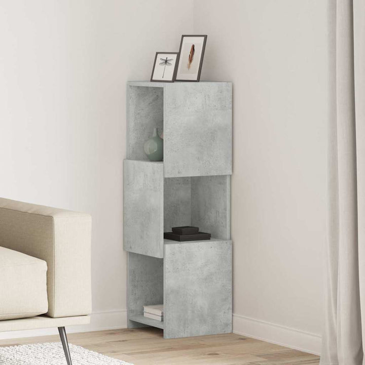 Hjørneskab 30,5x30x95cm Konstrueret træ Beton Grå