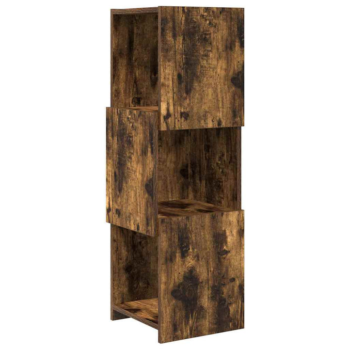 Hjørneskab 30,5x30x95cm Konstrueret træ Røget eg