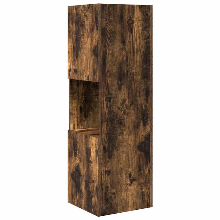 Hjørneskab 30,5x30x95cm Konstrueret træ Røget eg
