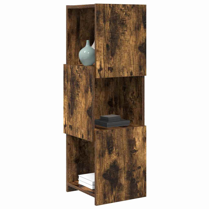 Hjørneskab 30,5x30x95cm Konstrueret træ Røget eg