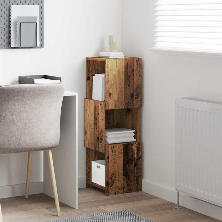 Hjørneskab Gammelt træ 30,5x30x95cm Konstrueret træ