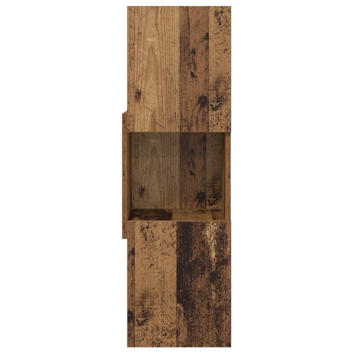 Hjørneskab Gammelt træ 30,5x30x95cm Konstrueret træ