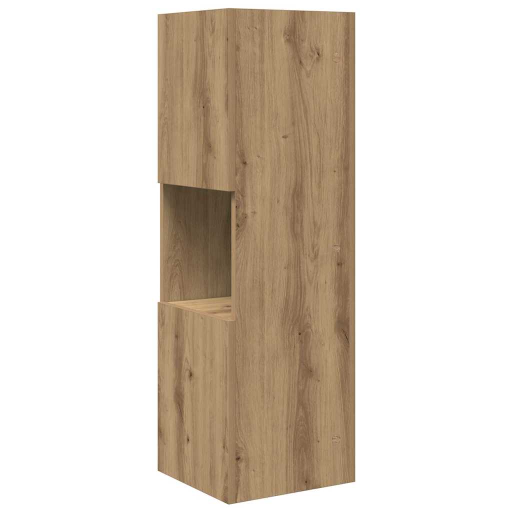 Hjørneskab 30,5x30x95cm Konstrueret træ Artisan Egetræ