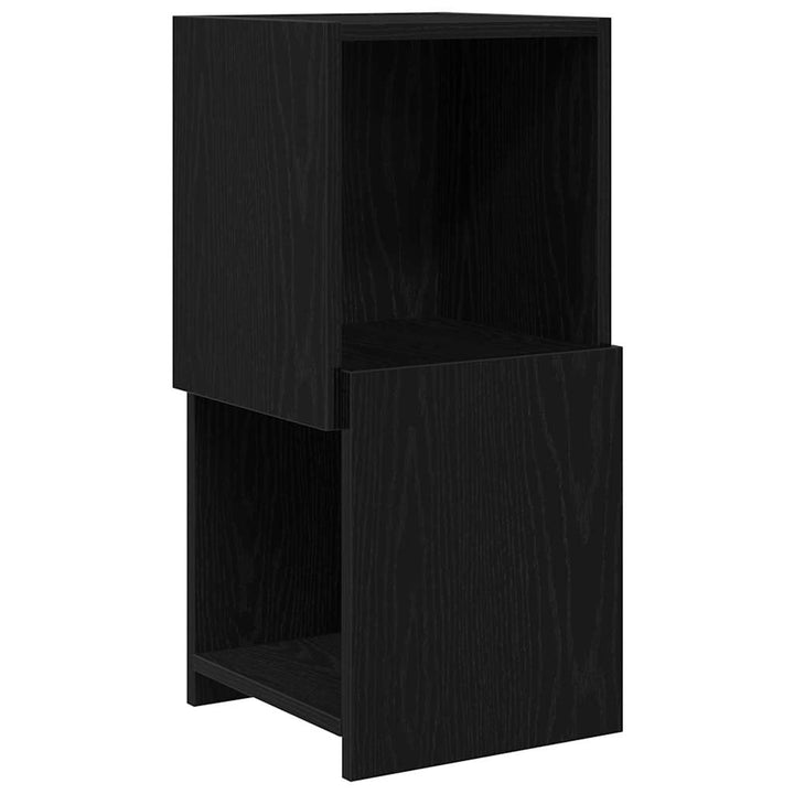 Hjørneskab 30,5x30x65cm Konstrueret træ Sort eg
