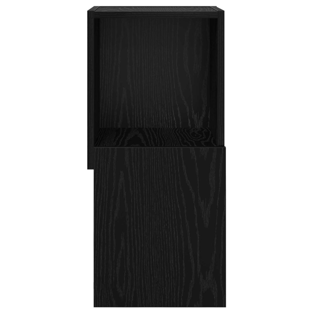 Hjørneskab Sort eg 30,5x30x65cm Konstrueret træ