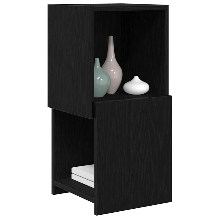 Hjørneskab 30,5x30x65cm Konstrueret træ Sort eg