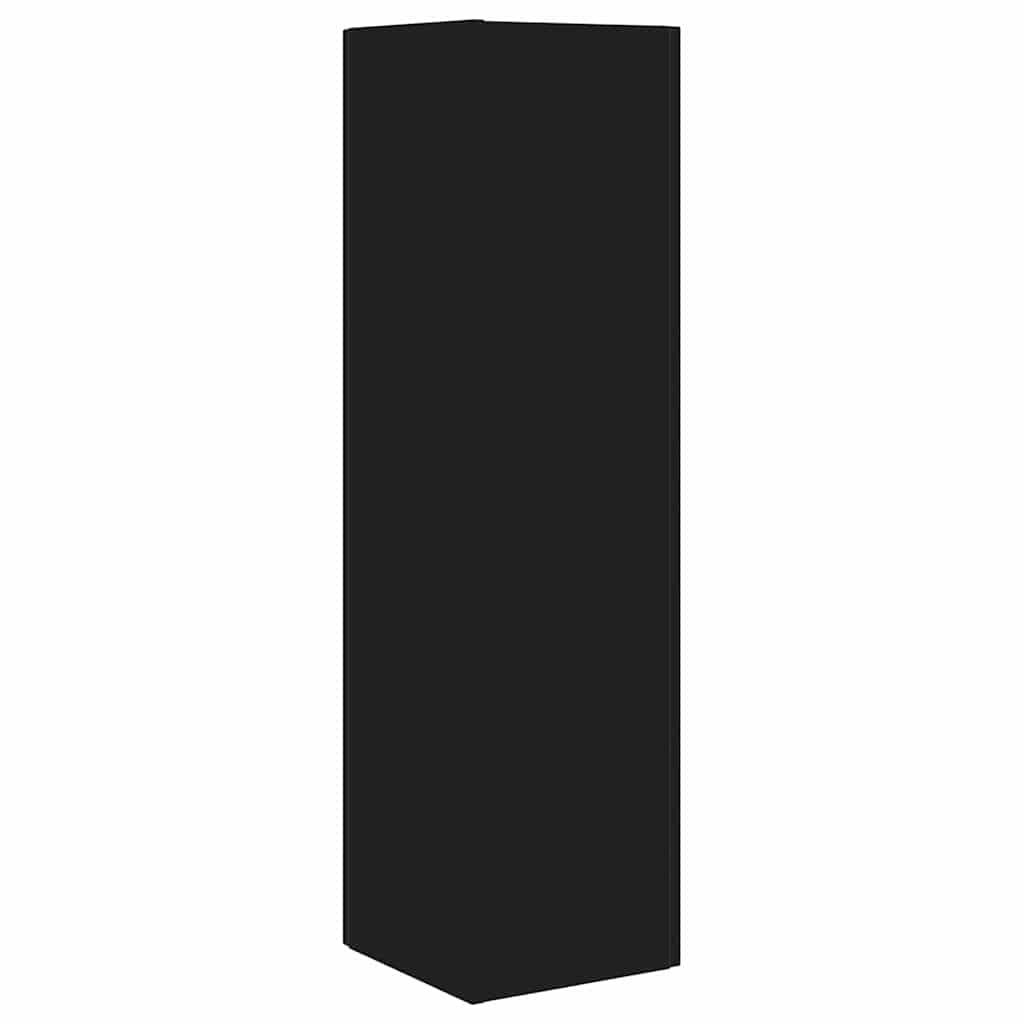 Hjørneskab Sort 27,5x27x102cm Konstrueret træ