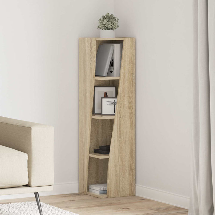 Hjørneskab 27,5x27x102cm Konstrueret træ Sonoma eg