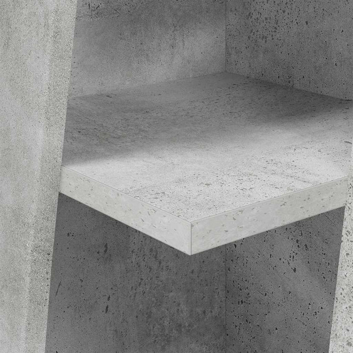 Hjørneskab Beton Grå 27,5x27x102cm Konstrueret træ