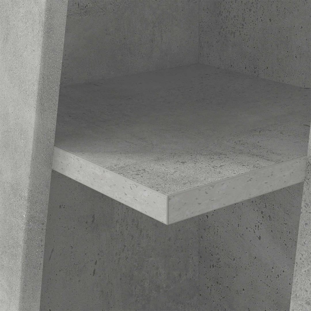 Hjørneskab 27,5x27x102cm Konstrueret træ Beton Grå