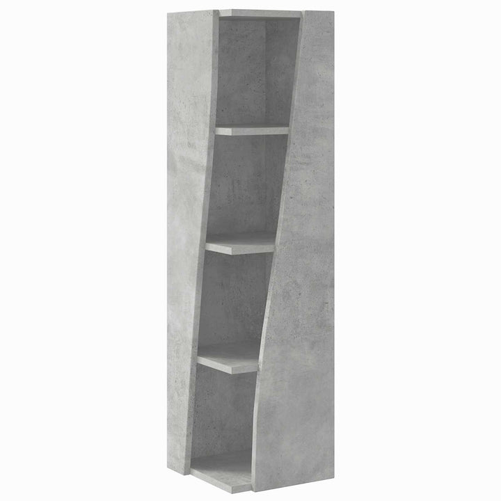 Hjørneskab 27,5x27x102cm Konstrueret træ Beton Grå