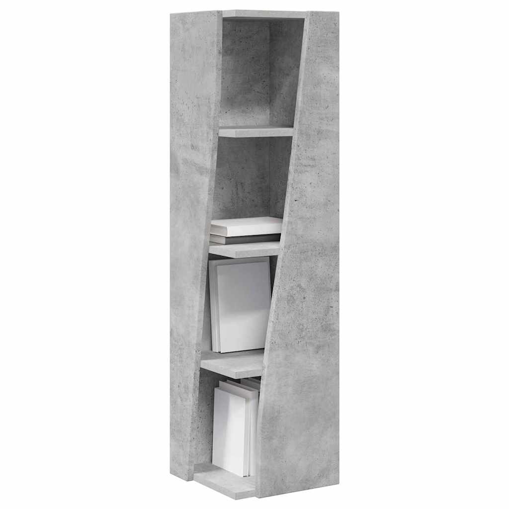 Hjørneskab Beton Grå 27,5x27x102cm Konstrueret træ