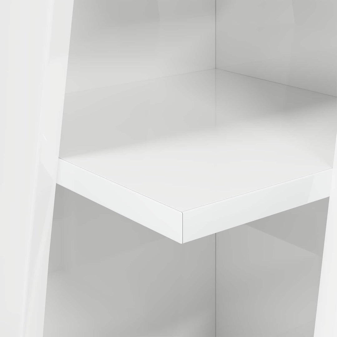 Hjørneskab 27,5x27x102cm Konstrueret træ Høj gloss hvid