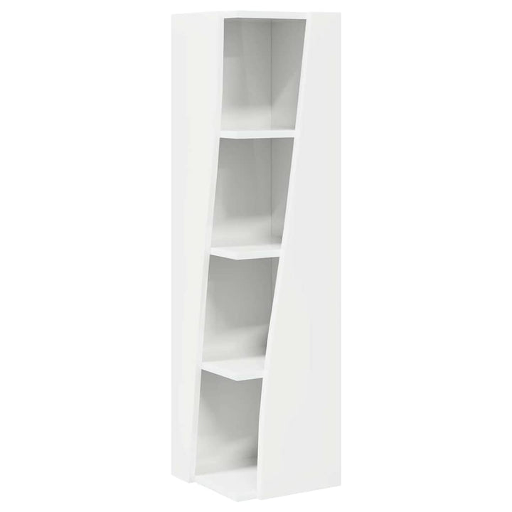 Hjørneskab Høj gloss hvid 27,5x27x102cm Konstrueret træ