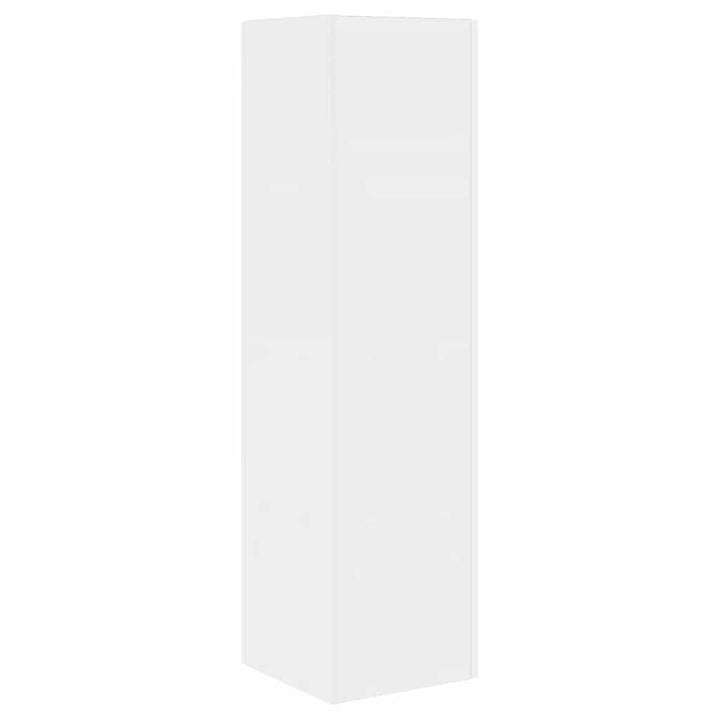 Hjørneskab Høj gloss hvid 27,5x27x102cm Konstrueret træ