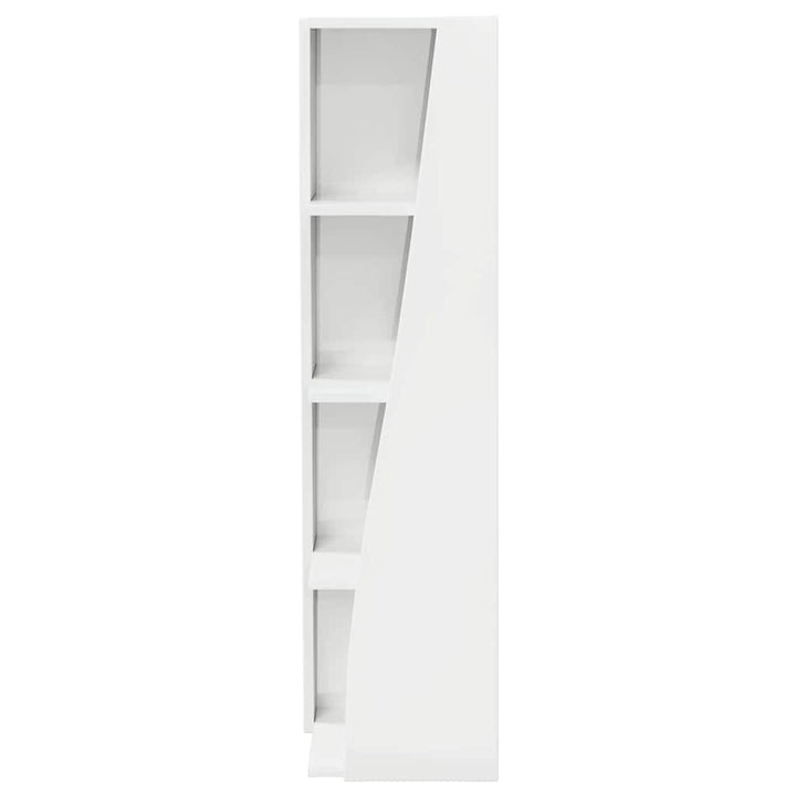 Hjørneskab Høj gloss hvid 27,5x27x102cm Konstrueret træ