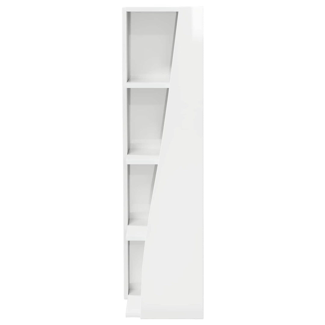 Hjørneskab 27,5x27x102cm Konstrueret træ Høj gloss hvid