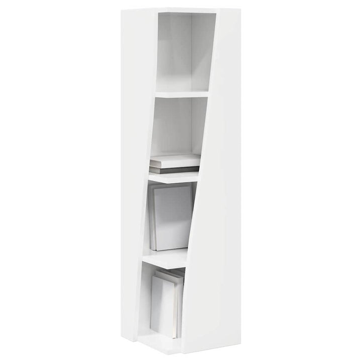 Hjørneskab Høj gloss hvid 27,5x27x102cm Konstrueret træ