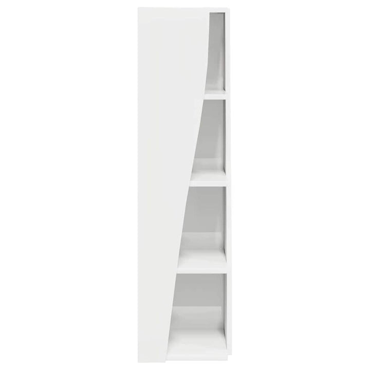 Hjørneskab Høj gloss hvid 27,5x27x102cm Konstrueret træ