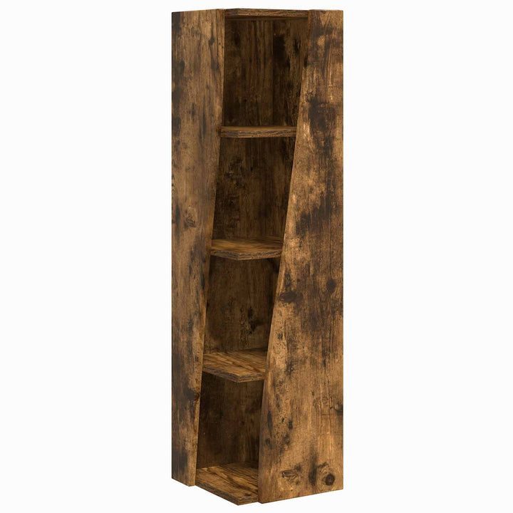 Hjørneskab 27,5x27x102cm Konstrueret træ Røget eg