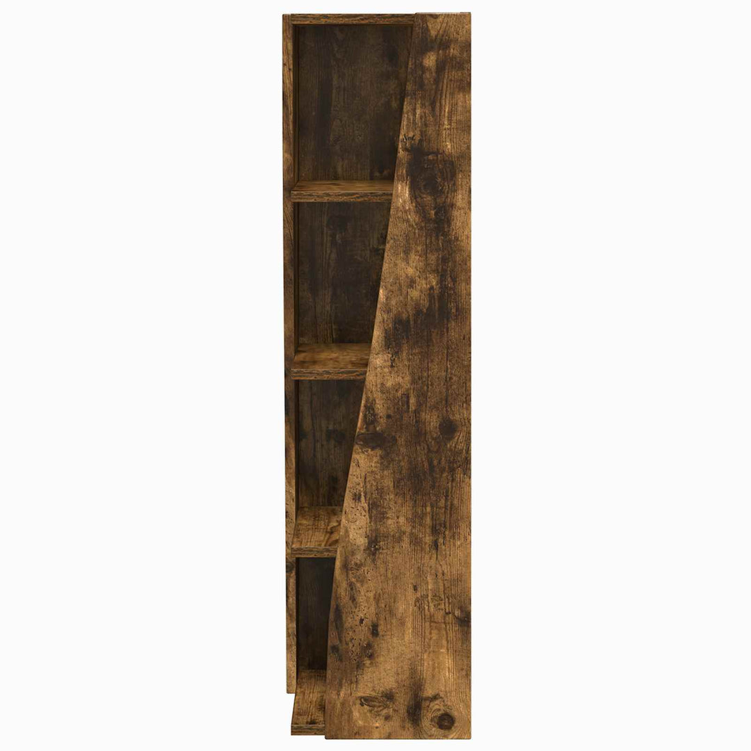 Hjørneskab 27,5x27x102cm Konstrueret træ Røget eg
