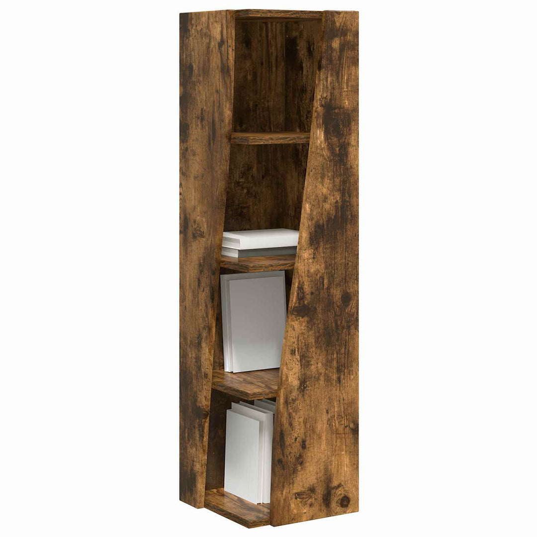 Hjørneskab 27,5x27x102cm Konstrueret træ Røget eg