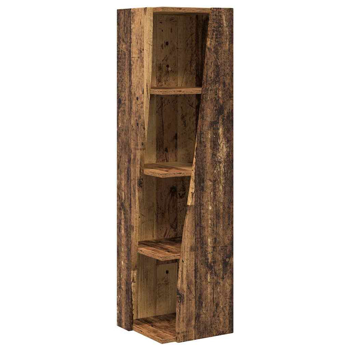 Hjørneskab Gammelt træ 27,5x27x102cm Konstrueret træ